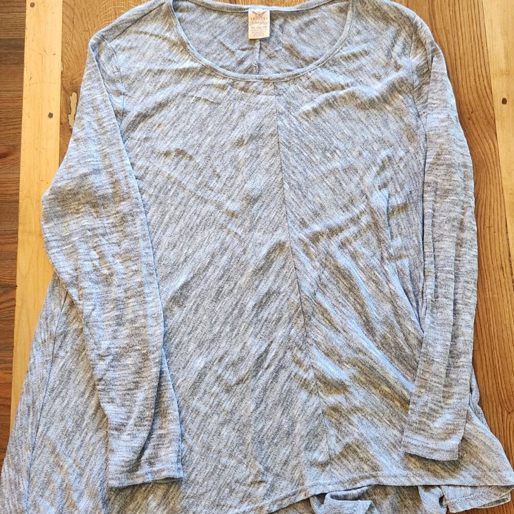 Faded Glory Asymmetrical Lightweight Sweater - Gray Women's XL